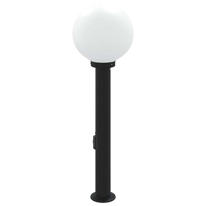 vidaXL Bollard Light with Outlet 80 cm Black IP44