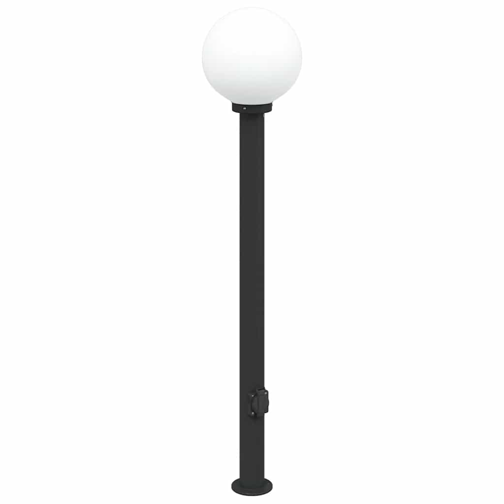 vidaXL Bollard Light with Outlet 120 cm Black IP44