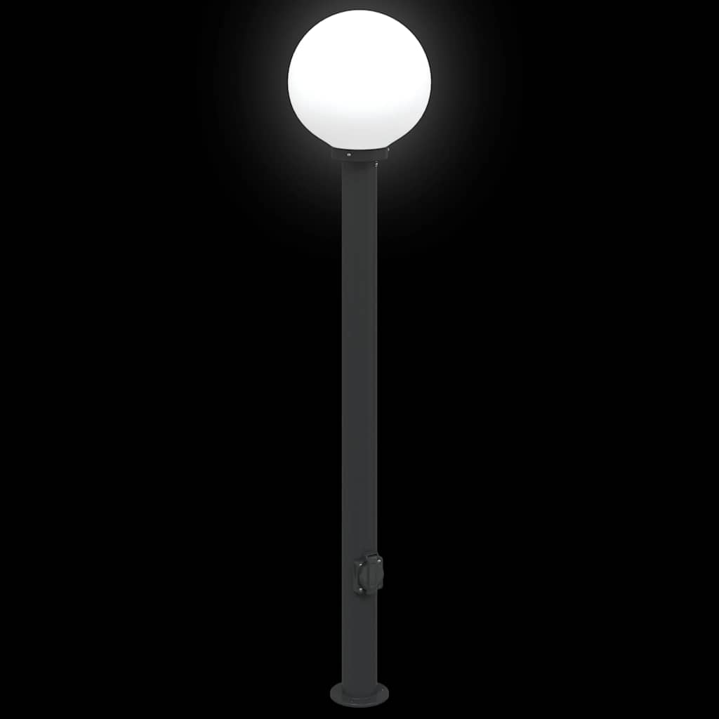 vidaXL Bollard Light with Outlet 120 cm Black IP44
