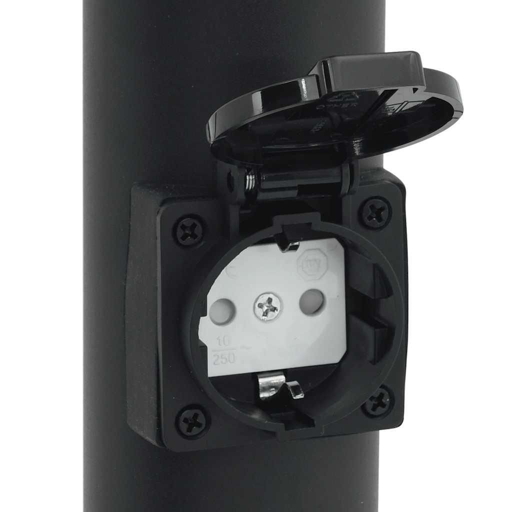 vidaXL Bollard Light with Outlet 120 cm Black IP44