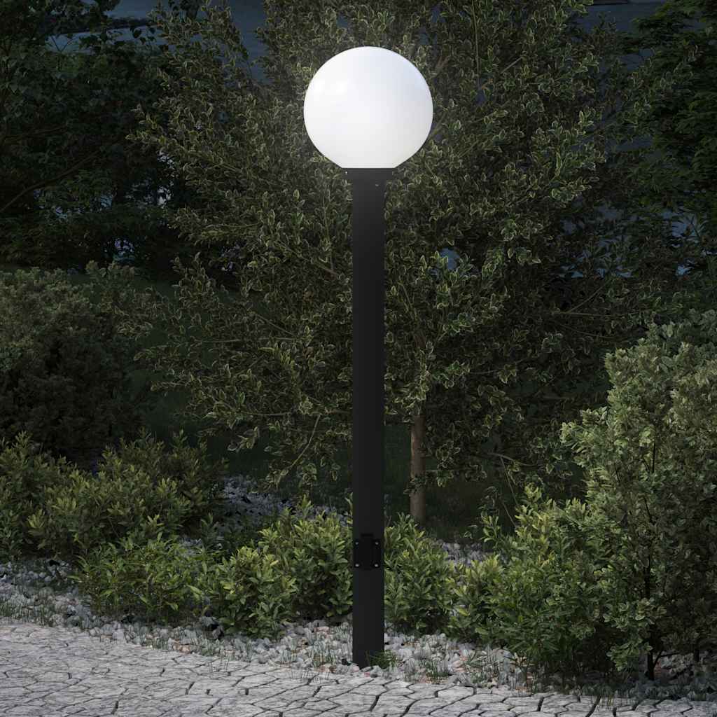 vidaXL Bollard Light with Outlet 120 cm Black IP44