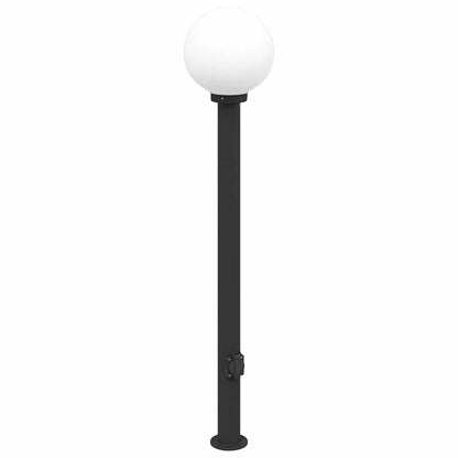 vidaXL Bollard Lights with Outlet 3 pcs 120 cm Black IP44