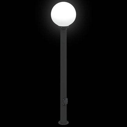 vidaXL Bollard Lights with Outlet 3 pcs 120 cm Black IP44