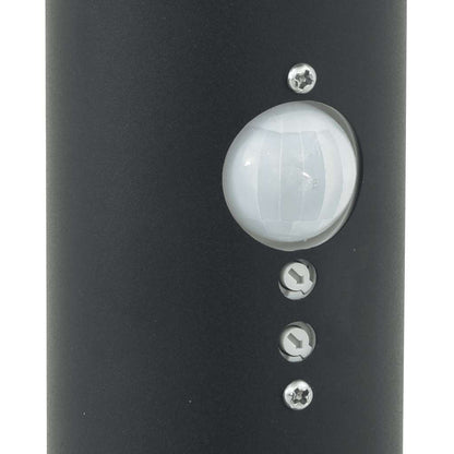 vidaXL Bollard Light with Sensor&Outlet 80 cm Black IP44