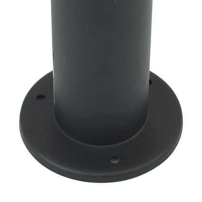 vidaXL Bollard Light with Sensor&Outlet 80 cm Black IP44