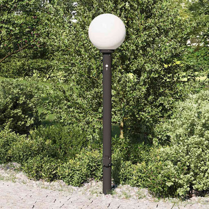 vidaXL Bollard Light with Sensor&Outlet 120 cm Black IP44