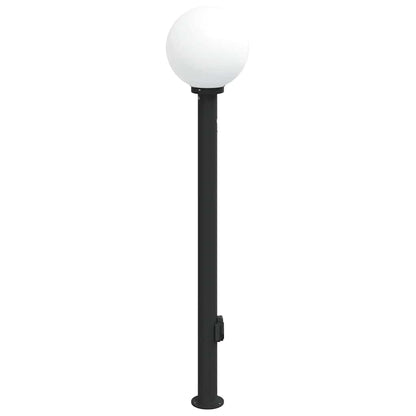 vidaXL Bollard Light with Sensor&Outlet 120 cm Black IP44