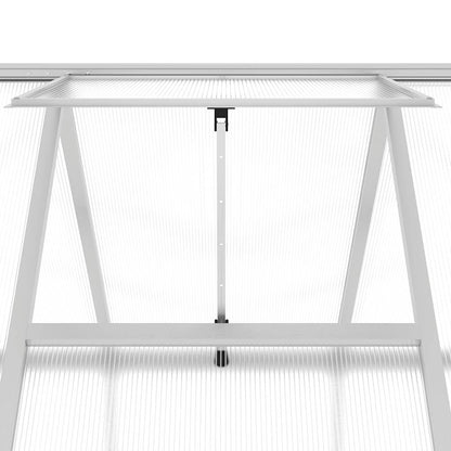 vidaXL Greenhouse with Base Frame Silver 334x169x195 cm Aluminium