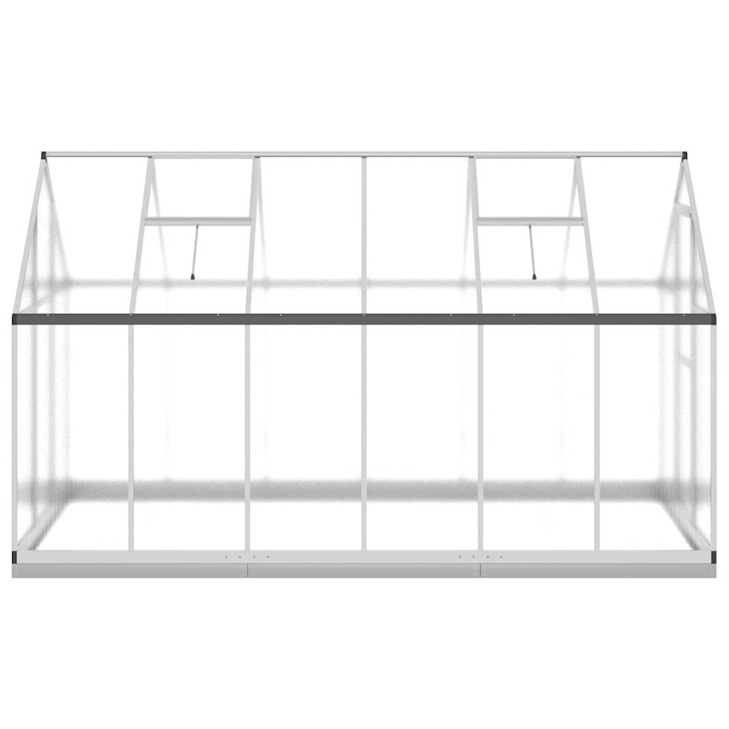 vidaXL Greenhouse with Base Frame Silver 334x169x202 cm Aluminium