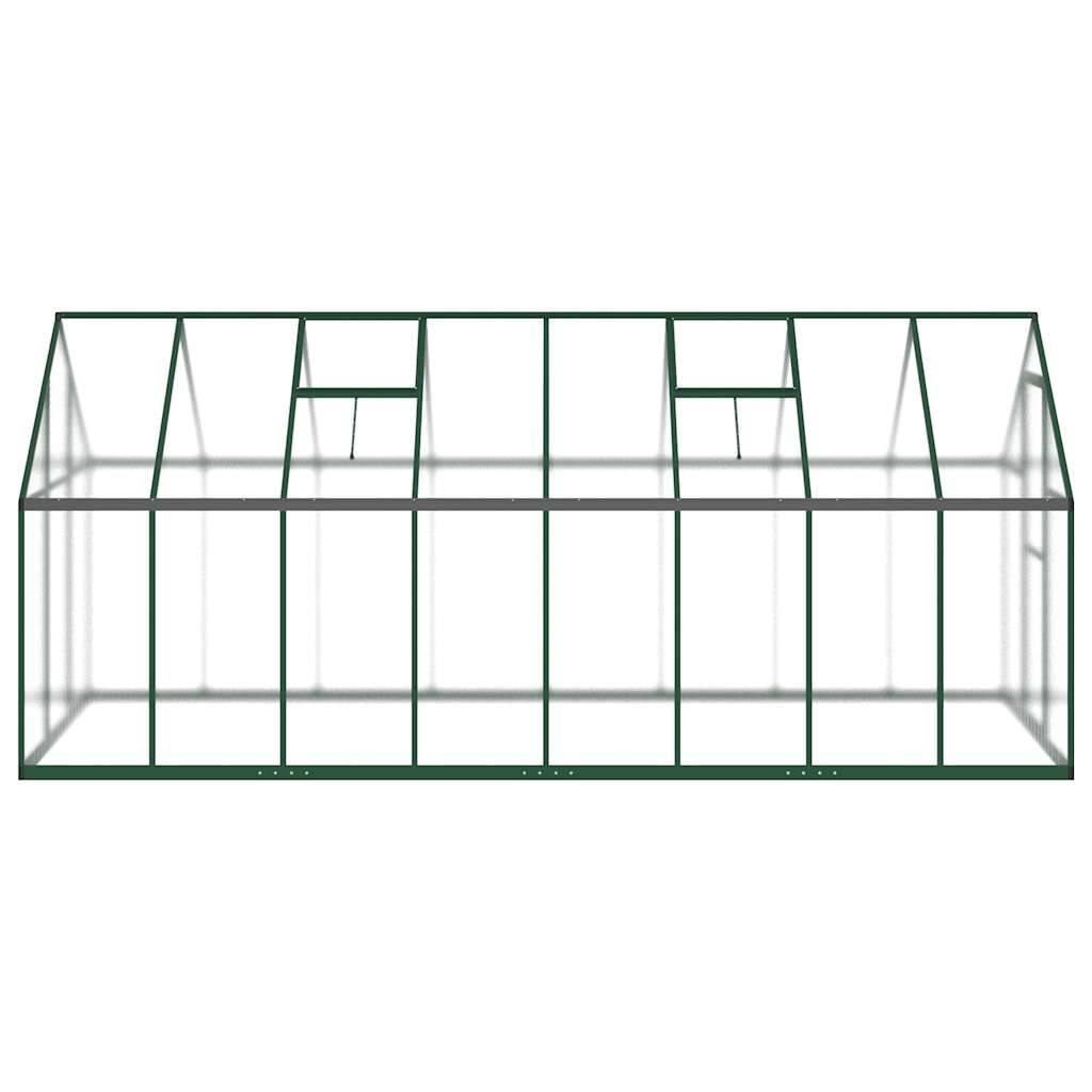 vidaXL Greenhouse with Base Frame Green 445x169x195 cm Aluminium