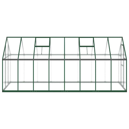 vidaXL Greenhouse with Base Frame Green 445x169x195 cm Aluminium