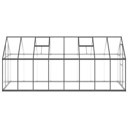vidaXL Greenhouse with Base Frame Anthracite 445x169x195 cm Aluminium