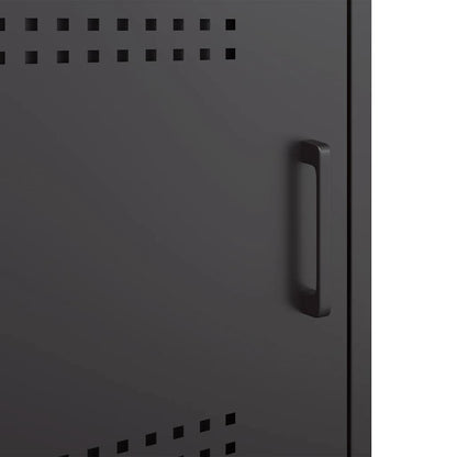 vidaXL Bedside Cabinet Black 36x39x50,5 cm Steel