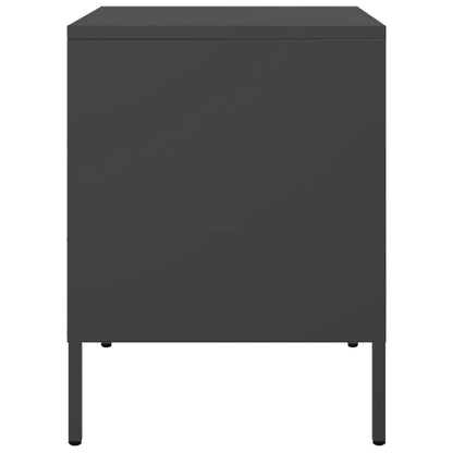 vidaXL Bedside Cabinets 2 pcs Black 36x39x50,5 cm Steel