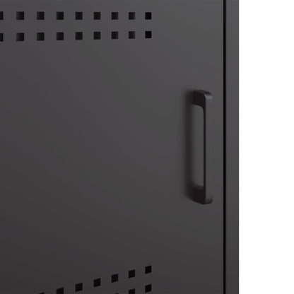 vidaXL Bedside Cabinets 2 pcs Black 36x39x50,5 cm Steel