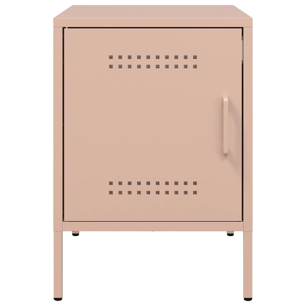 vidaXL Bedside Cabinets 2 pcs Pink 36x39x50.5 cm Steel