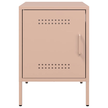 vidaXL Bedside Cabinets 2 pcs Pink 36x39x50.5 cm Steel