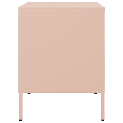 vidaXL Bedside Cabinets 2 pcs Pink 36x39x50.5 cm Steel