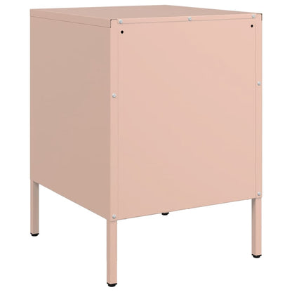 vidaXL Bedside Cabinets 2 pcs Pink 36x39x50.5 cm Steel