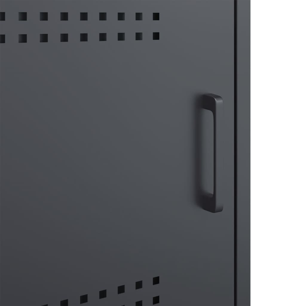 vidaXL Bedside Cabinets 2 pcs Anthracite 36x39x50,5 cm Steel