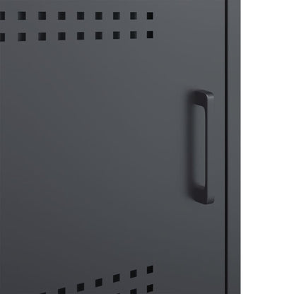 vidaXL Bedside Cabinets 2 pcs Anthracite 36x39x50,5 cm Steel