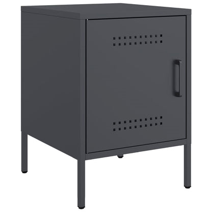 vidaXL Bedside Cabinets 2 pcs Anthracite 36x39x50,5 cm Steel