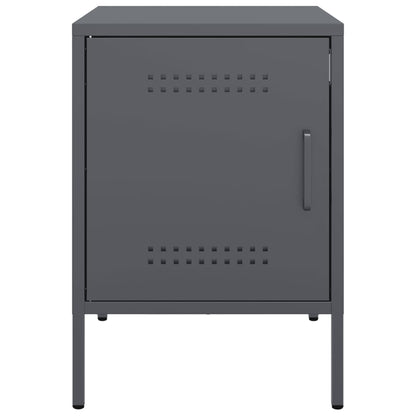 vidaXL Bedside Cabinets 2 pcs Anthracite 36x39x50,5 cm Steel