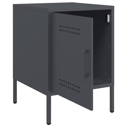 vidaXL Bedside Cabinets 2 pcs Anthracite 36x39x50,5 cm Steel