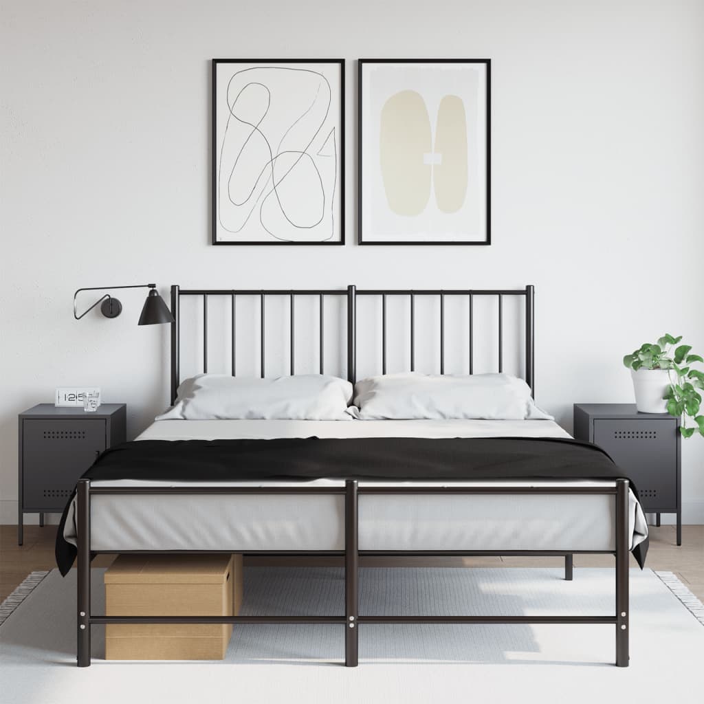 vidaXL Bedside Cabinets 2 pcs Anthracite 36x39x50.5 cm Steel