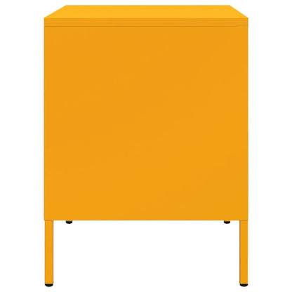 vidaXL Bedside Cabinets 2 pcs Mustard Yellow 36x39x50.5 cm Steel