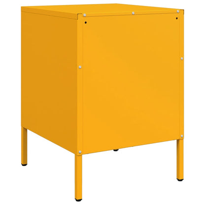 vidaXL Bedside Cabinets 2 pcs Mustard Yellow 36x39x50.5 cm Steel