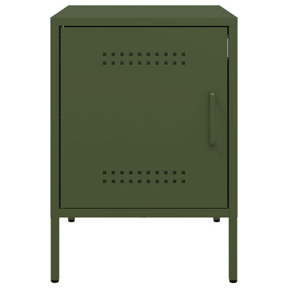 vidaXL Bedside Cabinets 2 pcs Olive Green 36x39x50,5 cm Steel