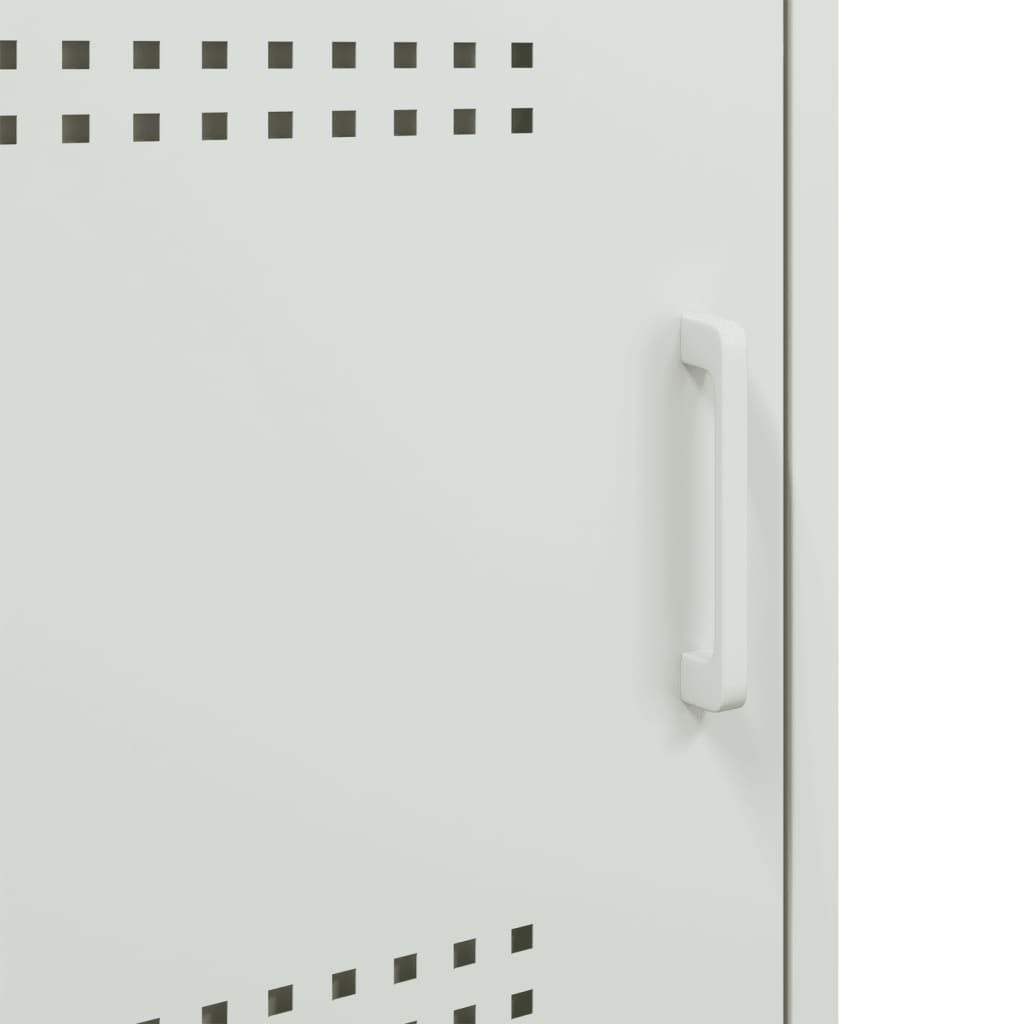 vidaXL Bedside Cabinet White 36x39x50,5 cm Steel
