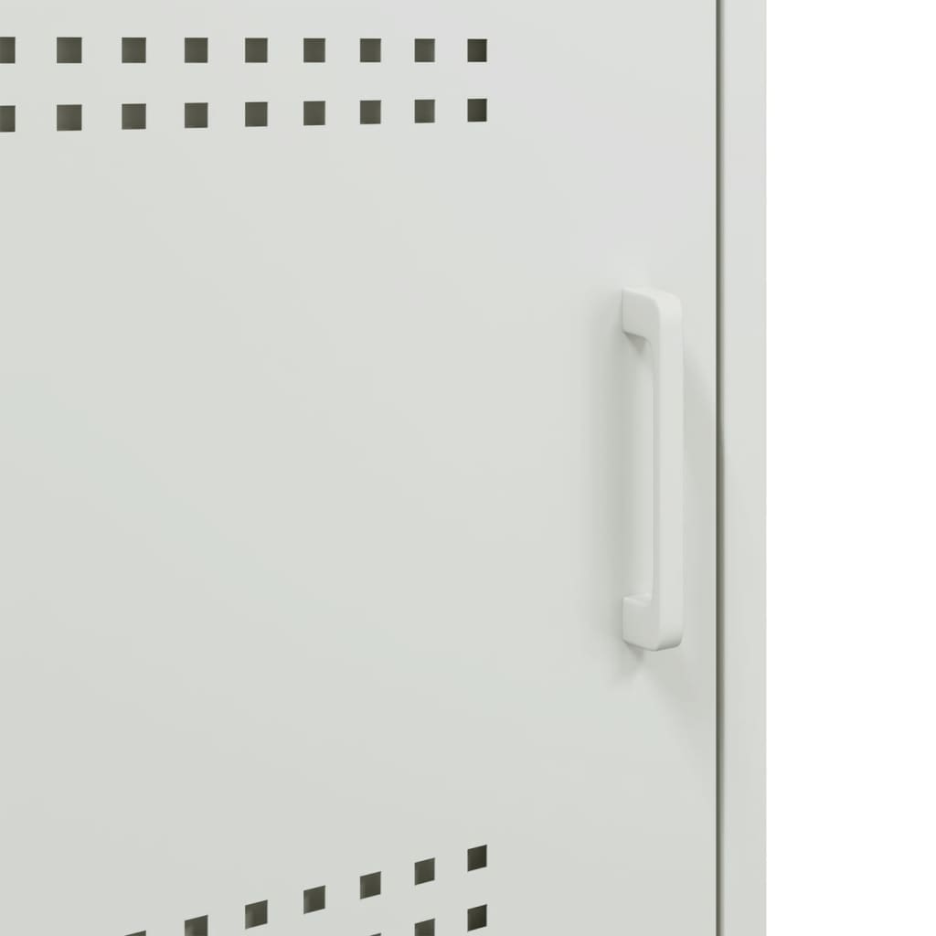 vidaXL Bedside Cabinets 2 pcs White 36x39x50,5 cm Steel