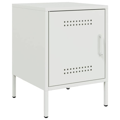 vidaXL Bedside Cabinets 2 pcs White 36x39x50.5 cm Steel