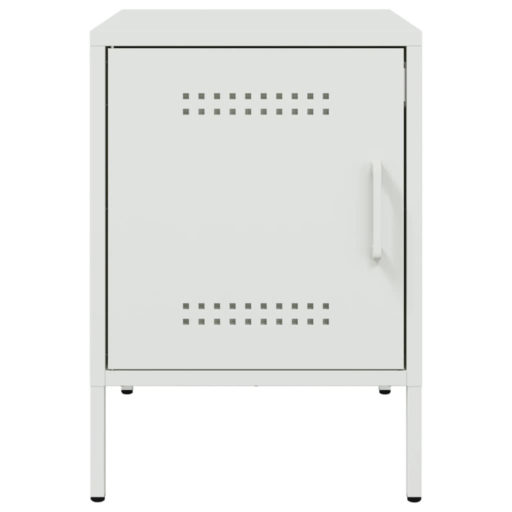 vidaXL Bedside Cabinets 2 pcs White 36x39x50.5 cm Steel