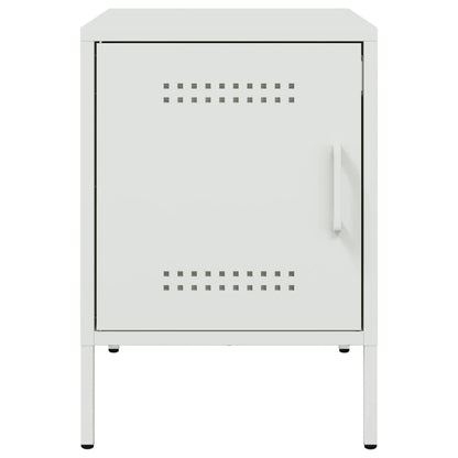 vidaXL Bedside Cabinets 2 pcs White 36x39x50.5 cm Steel