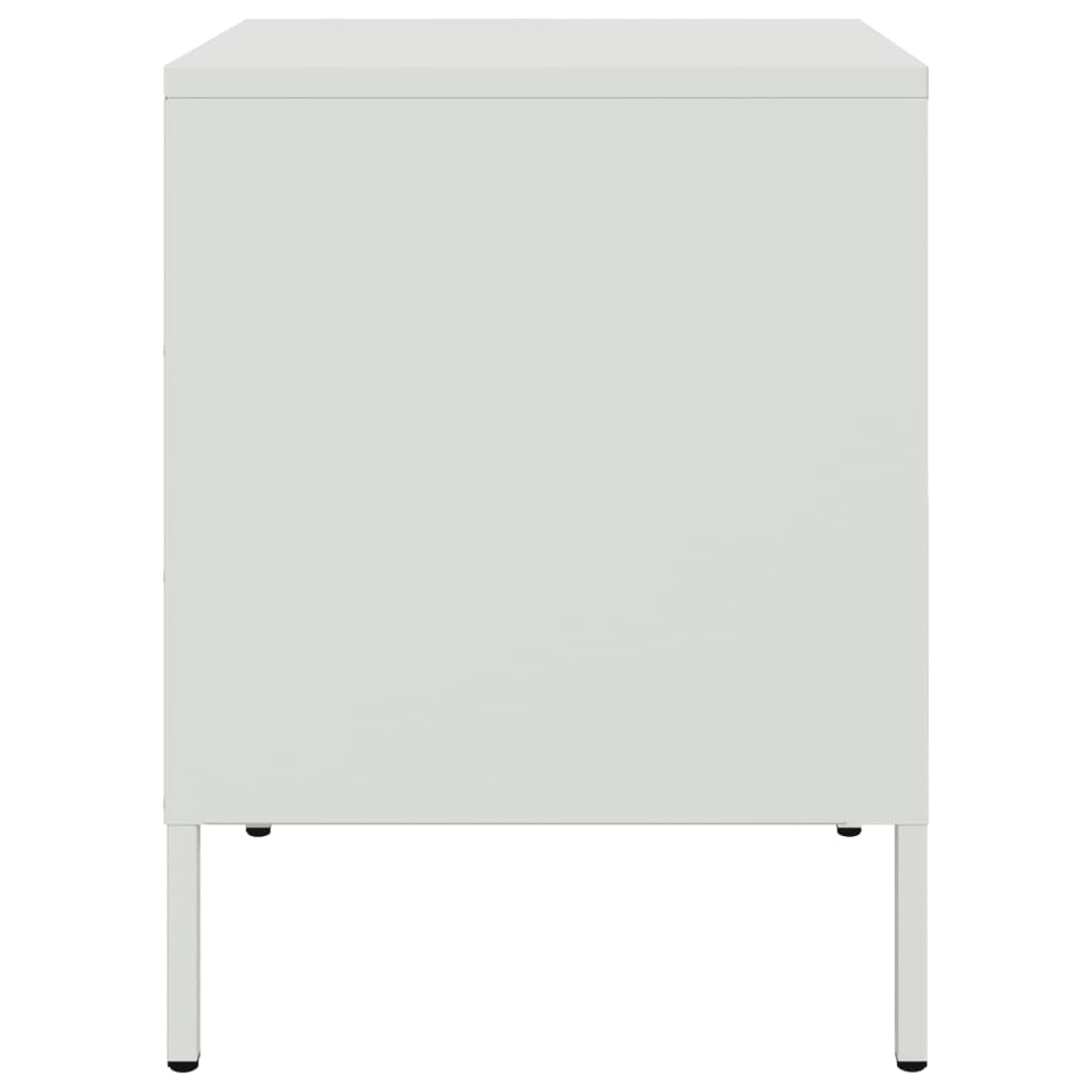 vidaXL Bedside Cabinets 2 pcs White 36x39x50.5 cm Steel