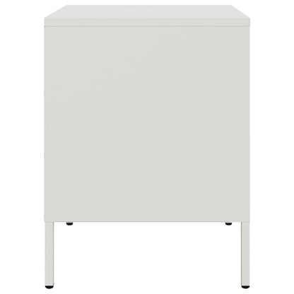 vidaXL Bedside Cabinets 2 pcs White 36x39x50.5 cm Steel