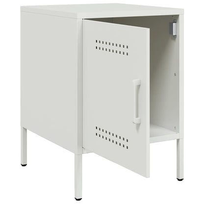 vidaXL Bedside Cabinets 2 pcs White 36x39x50,5 cm Steel