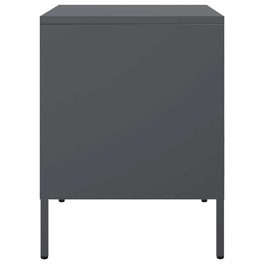 vidaXL Bedside Cabinets 2 pcs Anthracite 36x39x50.5 cm Steel