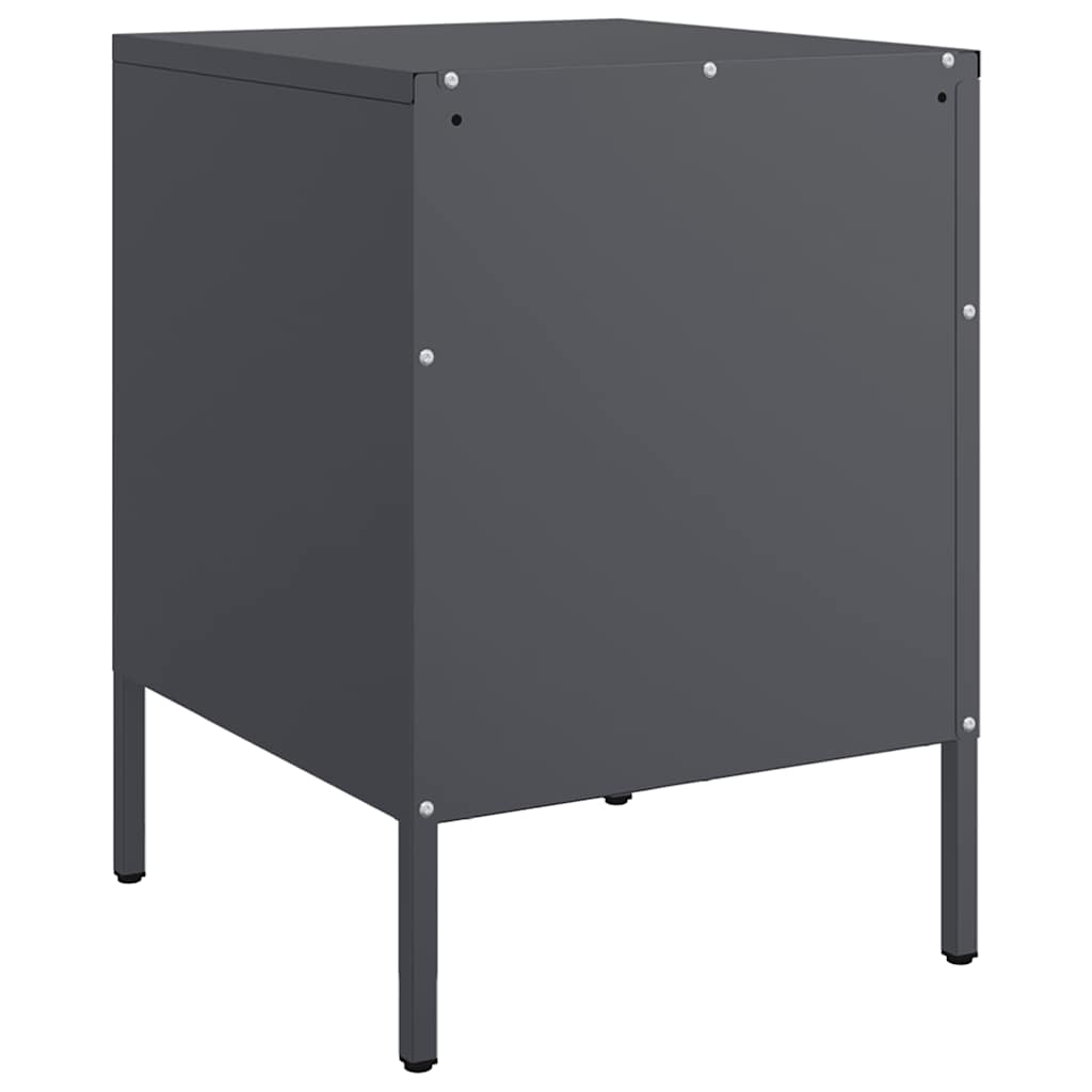 vidaXL Bedside Cabinets 2 pcs Anthracite 36x39x50.5 cm Steel