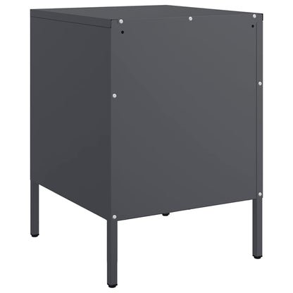 vidaXL Bedside Cabinets 2 pcs Anthracite 36x39x50.5 cm Steel