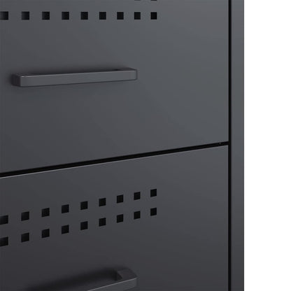 vidaXL Bedside Cabinets 2 pcs Anthracite 36x39x50.5 cm Steel