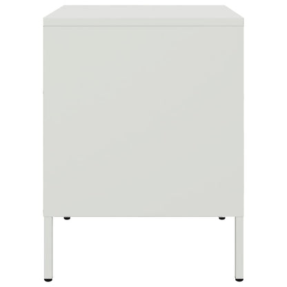 vidaXL Bedside Cabinets 2 pcs White 36x39x50.5 cm Steel