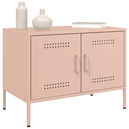 vidaXL TV Cabinets 2 pcs Pink 68x39x50.5 cm Steel
