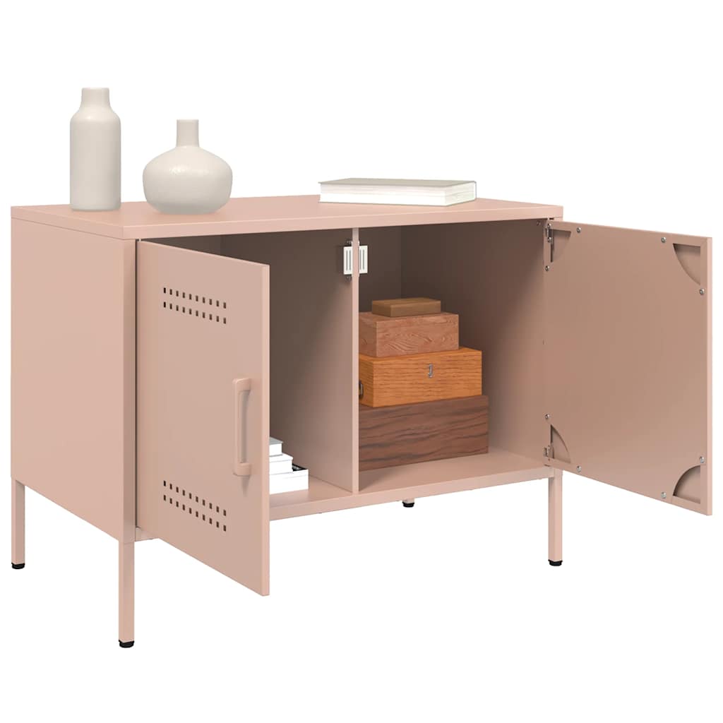 vidaXL TV Cabinets 2 pcs Pink 68x39x50.5 cm Steel