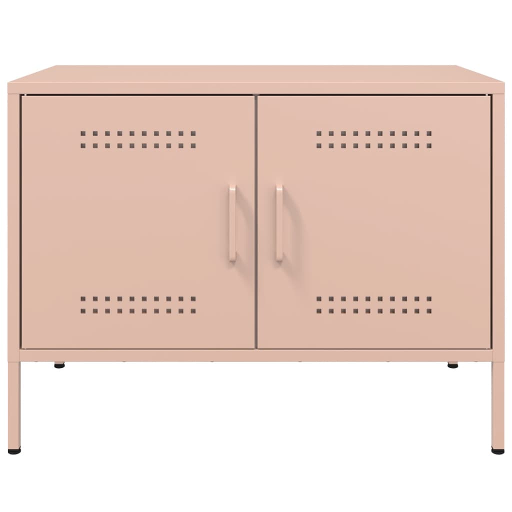 vidaXL TV Cabinets 2 pcs Pink 68x39x50.5 cm Steel