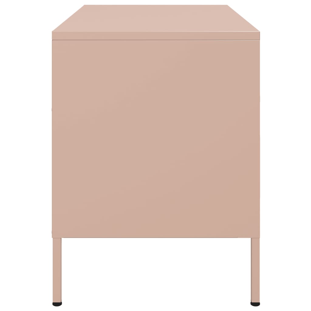 vidaXL TV Cabinets 2 pcs Pink 68x39x50.5 cm Steel