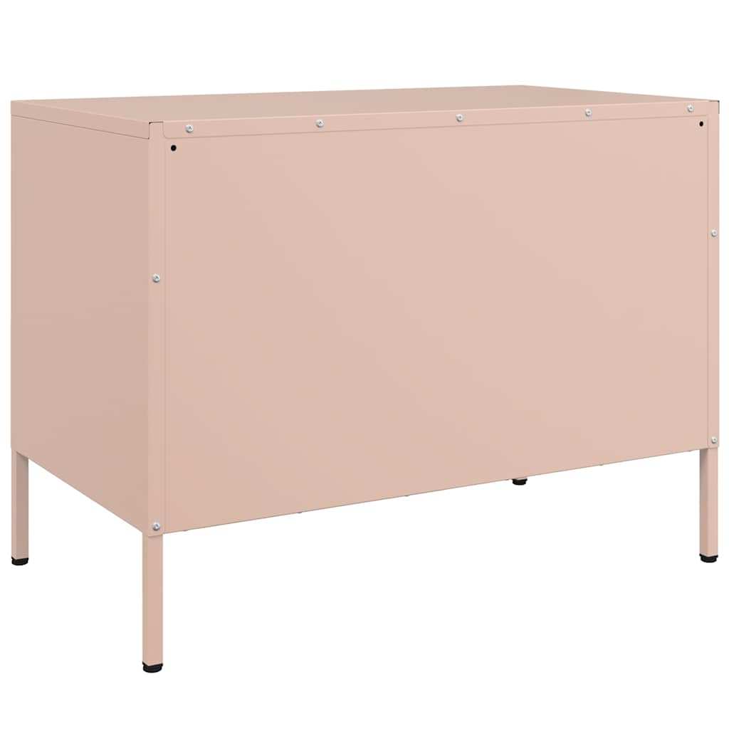 vidaXL TV Cabinets 2 pcs Pink 68x39x50.5 cm Steel
